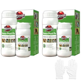 Kraken Bond Expanding Foam Post Hole Filler - (2x10.5 + 2x13.2 oz) 2 Part Expanding Polyurethane Concrete Alternative for Fence, Deck, Mailbox, Anchor, Waterproof Fence Post Repair Kit, 2 Pack