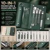 [ BorongPro ] Professional 10-in-1 Stainless Steel Nail Clipper Set