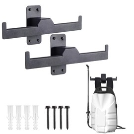 Heavy Duty Wall Mounted Backpack Blower Rack & Sprayer Hanger - Durable Space-Saving Storage Bracket for Backpack Leaf Blowers, Garden Sprayers, Chainsaws | Sturdy Garage Organization, Easy Install(2)