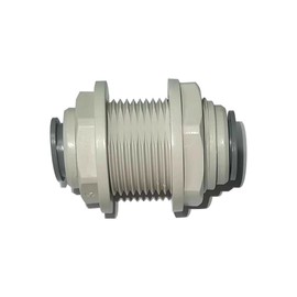 YZMSZ Acetal Copolymer 1/2" Tube OD Tube Fittings,Bulkhead Connector, Push to connect for RO water filter system parts (pack of 5)