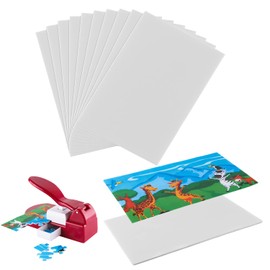 10PCS Adhedive Foams for Puzzle Maker Machine CutterJigsaw Puzzle Making Machine Special Sponge Sticker for Sticking 4x6inch Photos, Posters, Puzzles Dedicated Single-Sided Adhesive Foam Boards