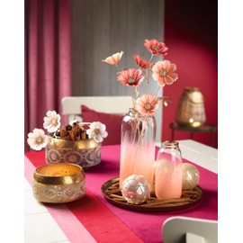 Klocke Dekorationsbedarf High-Quality Christmas Baubles in a Set - Christmas Tree Baubles / Christmas Baubles - Tree Decoration Christmas (Gold & Pink Mix, Diameter 8 cm - 12 Pieces)