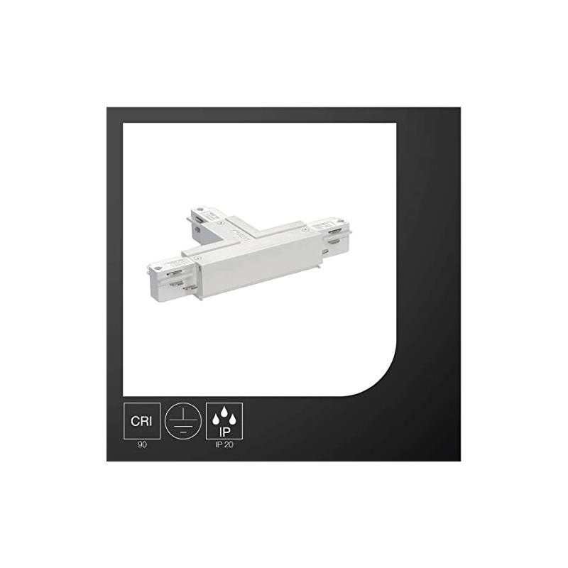 T-Connector for EUTRAC High-Voltage 3-Phase Mounting Rail