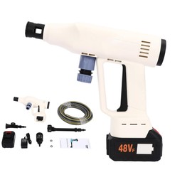 JAYGOVAN Cordless Pressure Washer Cordless Power Washer Battery Powered Handheld High-Pressure Car Washer Gun with Battery&Charger, 6-in-1 Nozzle Portable Power Cleaner for Home/Floor