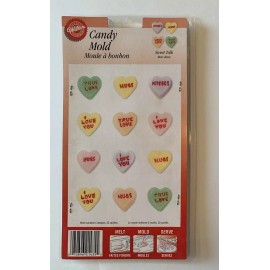 Wilton Candy Mold Valentine Hearts Conversation Be Mine I Love You 2115 - 1435