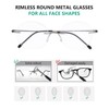 Eyekepper Frameless Reading Glasses Women - Round Rimless Readers Men