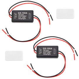 ECSiNG 2PCS 12V-24V Flashing Strobe Blinking Controller Flasher Module for LED Brake Light Tail Stop Light Motor Vehicles Cars Motorcycles Electric Bikes