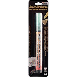 Deco Color Just Glitter Premium Fabric/Paper Marker Carded-Green