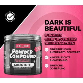 Keracraft Powder Compound Midnight 500 g - Dark Casting Powder for DIY