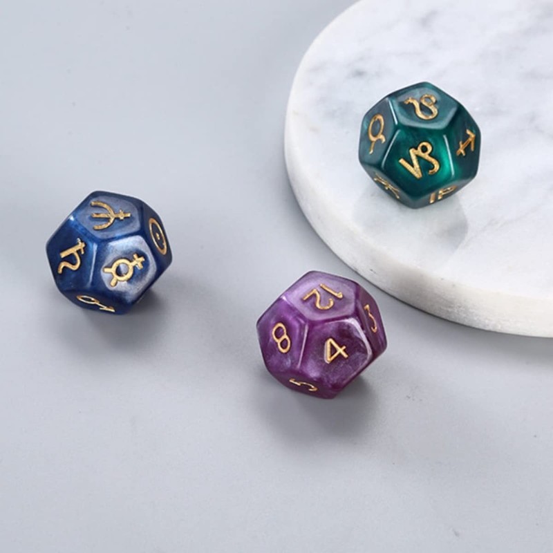 MMmall Astro Dice, Set of 3, Fortune Telling Games, Astrology,
