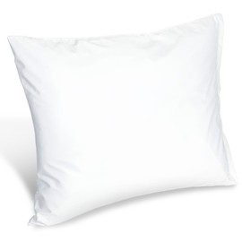 Jingmore 20 x 26 Inches Reusable Bed Pillow with Vinyl Pillow Protector, Waterproof Medical Pillow for Sleeping, Fluid and Stain Resistant, Wipeable Easy Clean, White