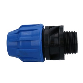 25mm x 1" MDPE Male Adapter Compression Coupling Fitting Water Pipe 2pk
