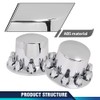 PIT66 Chrome Rear Wheel Axle Hub Cover Kit Semi ABS