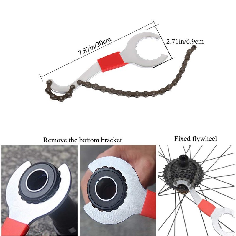 KJLEEN Bicycle Cassette Tool Multifunctional Bottom Bracket Tool Chain Whip