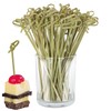 100 PCS Bamboo Cocktail Picks, Toothpicks for Appetizers, Bamboo Skewers,