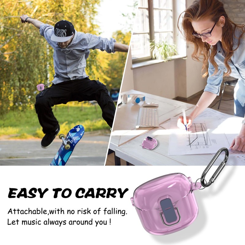 【Anti-Drop Lock】 Compatible with JBL Tune Flex Case Cover，Hard PC