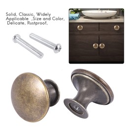 Pvcqjkd 25PCS Vintage Door Drawer Knobs 30mm Antique Kitchen Cabinet Cupboard Handles, for Dresser and Cabinet, Old Bronze