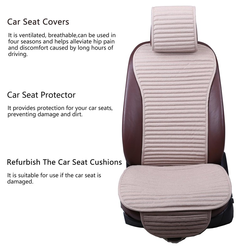 Suninbox Car Seat Covers Universal Car Seat Covers Pads Mat,Buckwheat
