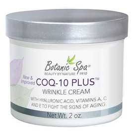 Botanic Spa CoQ-10 Plus Wrinkle Cream - Hyaluronic Acid, Vitamins A, C & E - Diminishes the appearance of Lines and Wrinkles - 2 oz