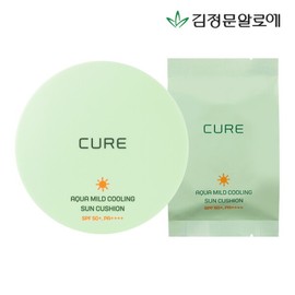 Kim Jeong-mun Aloe 김정문알로에 큐어 아쿠아 마일드 선쿠션 시즌3 본품+리필 Kim Jeong Mun Aloe Cure Aqua Mild Sun Cushion Season 3 Main Product + Refill