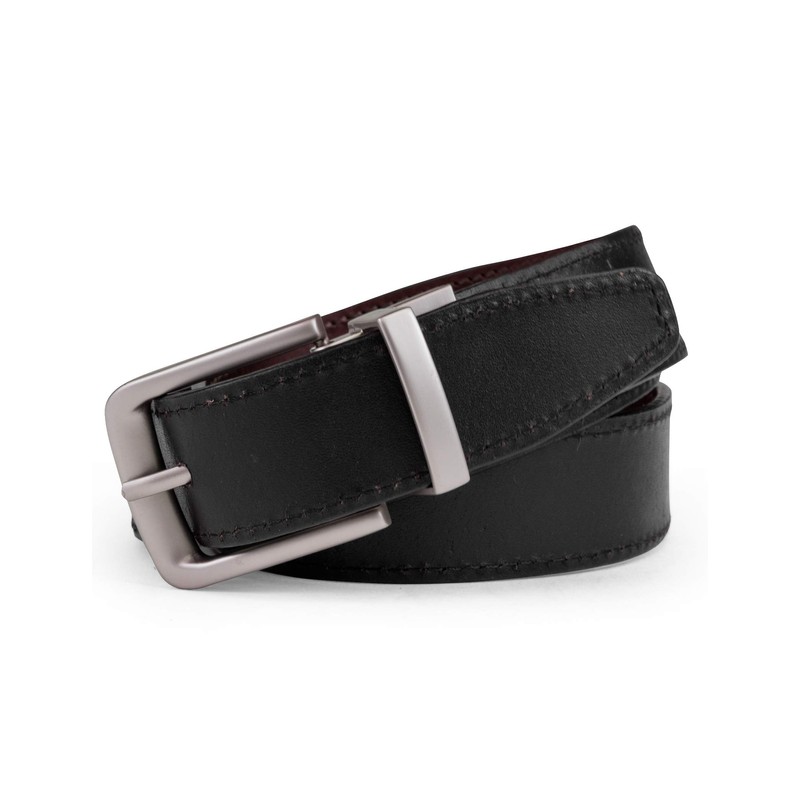 Timberland Men's Classic Leather Belt Reversible From Brown To Black,