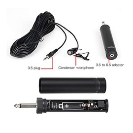 Lavalier Microphone, Omnidirectional Capacitor Lapel Mic Professional Lapel Microphone Musical Instrument Accessories with Foam Cap for Recording Interview (5 meters)