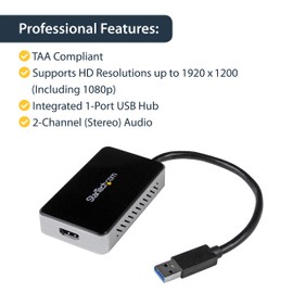 StarTech USB32HDEH Adaptador USB 3.0 a HDMI