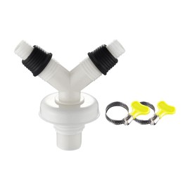 Besga Floor Drain Adapter Floor Drain Tee Joint Sink Lavatory Kitchen Washing Machine Tube Mop Pool Tube Sewer Connector Adapter Hose Connector, A