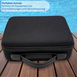 MediMuc Original PoolLAB 2.0 Storage Case with Plenty of Space for PoolLab 2.0, Reagents and Accessories, Dimensions: 25.0 x 20.5 x 8.5 cm (L x W x H), black, Case for PoolLab 2.0