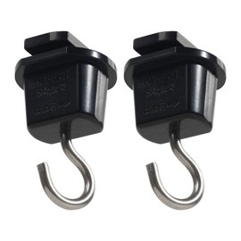Aiwode | Hanging Hooks for Duct Rails|Lighting Fixture Wiring Shop Line Hanging Hooks | Hanging Hooks for Lighting Rails|Easy Installation, No Construction Required|Black|Set of 2