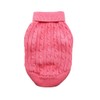 DOGGIE DESIGN Combed Cotton Cable Knit Dog Sweater - Candy