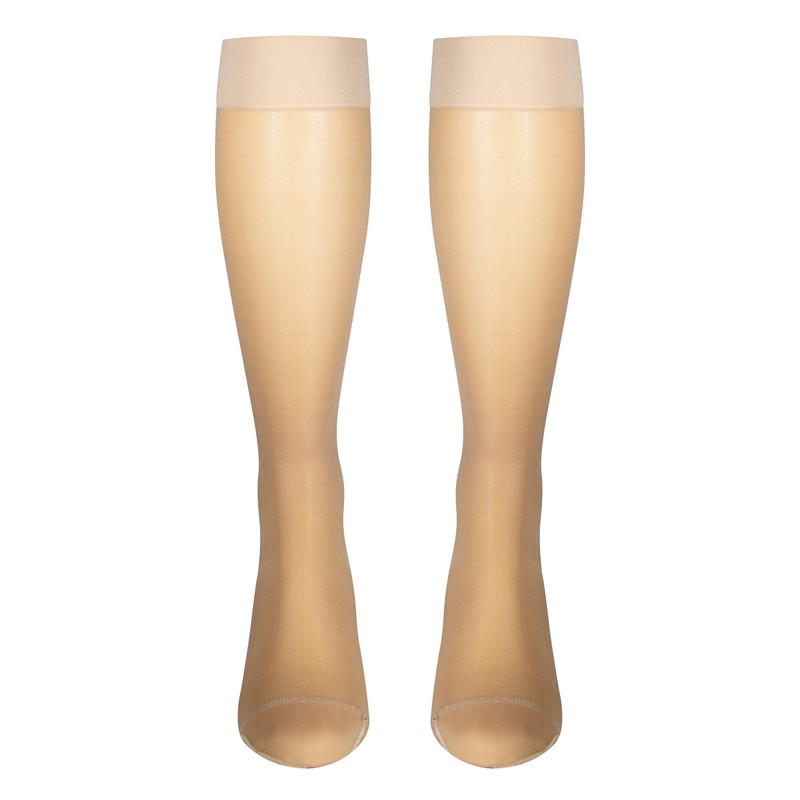 NuVein Sheer Compression Stockings Fashion Silky Sheen Denier Closed Toe