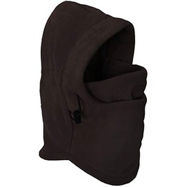 KMystic Fleece Balaclava Warm Hooded Face Mask Neck Warmer (Brown)