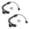 2pcs/pack black 4pin LED splitter cable Y splitter cable LED