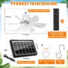 Grinsvalley 2 Set Solar Powered Ceiling Fan with Light, 17.7