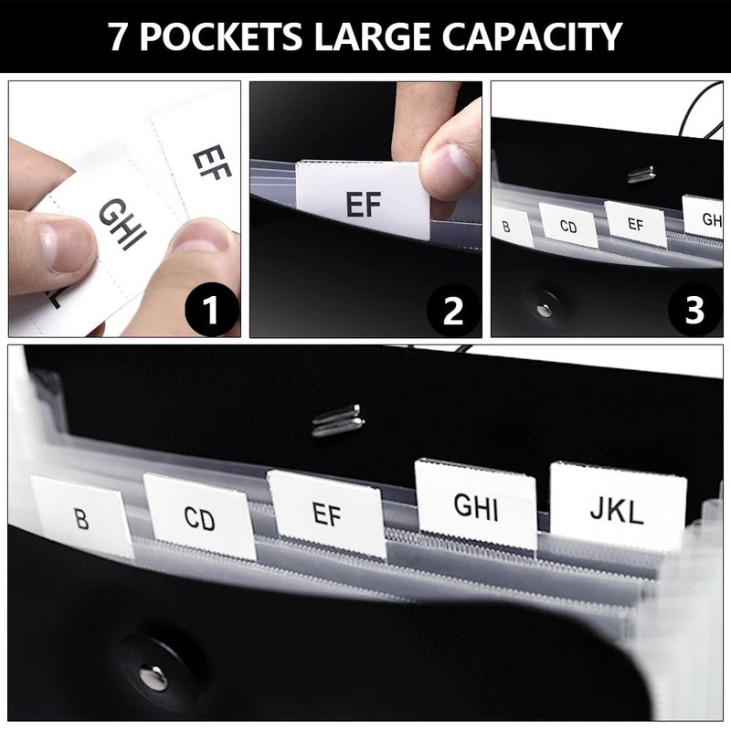 Vertical Accordion File Folder, Expanding File Document Organizer Bag for