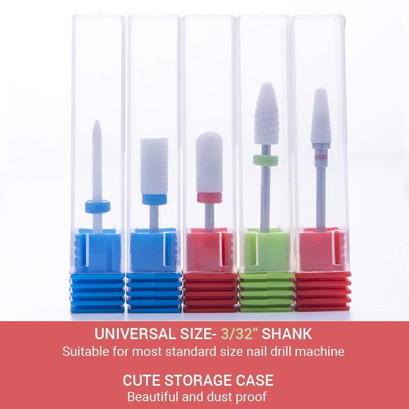 MelodySusie 5 x Premium Ceramic Bits Set Professional Grinding Body