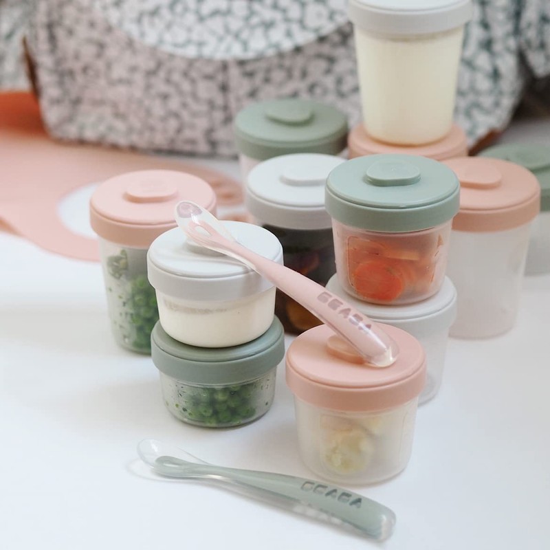 Beaba Clip Containers Set of 12 + 2 Spoons, Baby