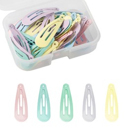 Bojueshaw 50pcs Mini Snap Hair Clips,3cm Macaron Color Metal Hairpins,Cute Hairs Accessories for Baby Girls & Fine Hair
