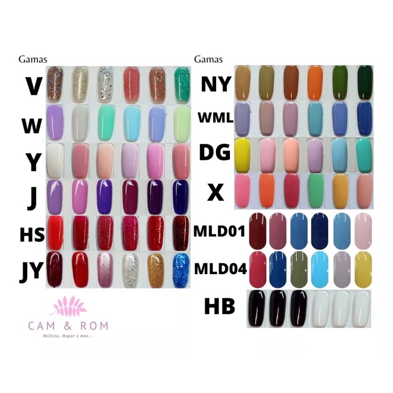 Rj Kit Gel Semipermanente+lampara 48watts+base+top+lima+aceite