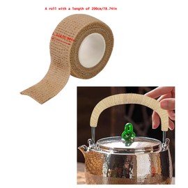 NentMent 8 Pack Hot Handle Covers Pot Holder Wrap Universal Heat-Resistant Fabric Winding Tape Non-Slip Non-Glue Removable Sleeve for Electric Kettle Skillet Cast Iron Pots Frying Pan Soup Stockpot