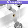 8Pcs Brass Sink Overflow Trim Ring with 2 Adhesive Hook,Brass