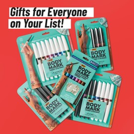 BIC BodyMark Temporary Tattoo Marker with Cosmetic Quality and Skin Safety, 8-Count in Assorted Colors