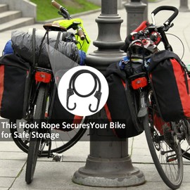 2 Pcs Black Bungee Cords,Elastic Bungee Cords, bungee cords with hooks Black Bungee Straps Heavy Duty Bungee Ropes with Hooks for Caravan RVs Trunks Luggage Racks Tie Downs Locking