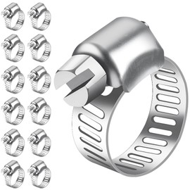 Bolatus Hose Clamps 6-12 mm, Pack of 12 Hose Clamps, Stainless Steel 304 Adjustable Screw Clamps, Pipe Clamps Assortment for Pool Hose, Petrol Hose, Garden Hose