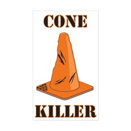 CafePress Cone Killer Rectangle Sticker Rectangle Bumper Sticker Car Decal