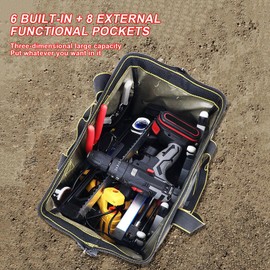 Tool Bags for Men,Toolbox Organization Pouch Tote - Expandable Box Belt Pouch with Multiple Compartments for Organization Work Travel Garden Construction Carpenter Electrician