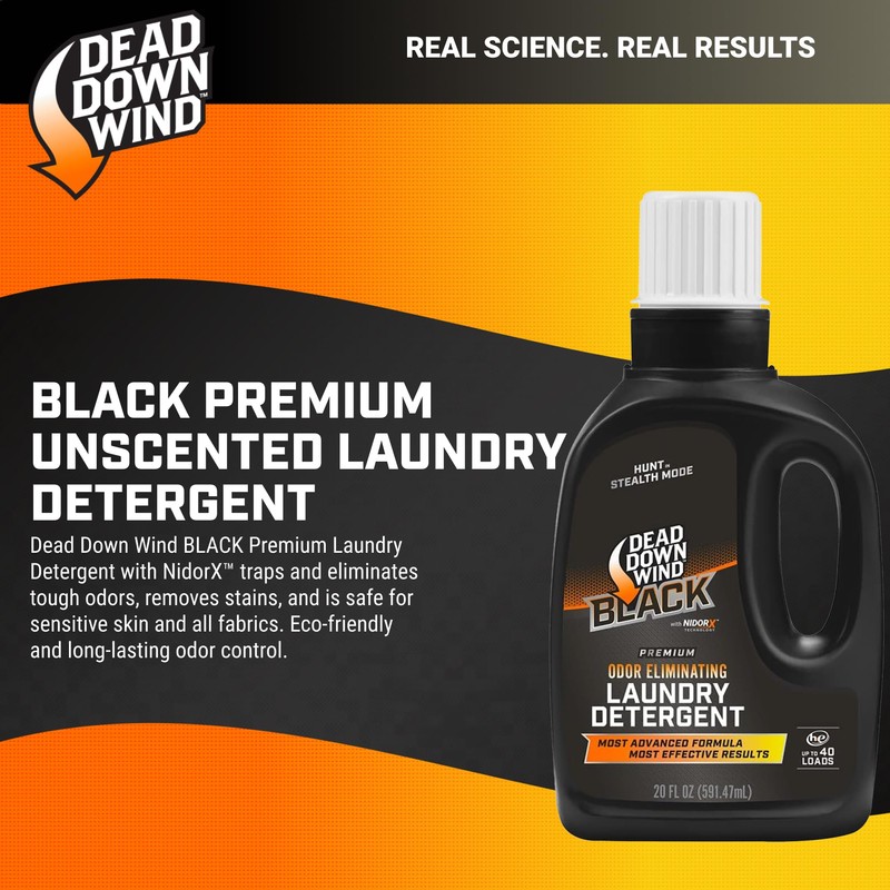 DEAD DOWN WIND BLACK Premium Unscented Laundry Detergent (20 Oz)