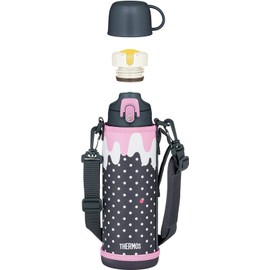 Thermos FJJ-1001WF GYP Vacuum Insulated 2-Way Bottle, 0.3 gal (1 L) / 1.03 L Gray Pink