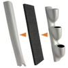 GlowShift Universal Gray Triple Pillar Gauge Pod - Fits Any